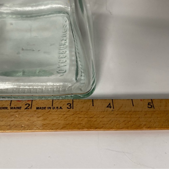 Glass Bulb Vase Square Clear With Flared Top 5” Tall EUC Flower Floral Flared - Picture 6 of 13